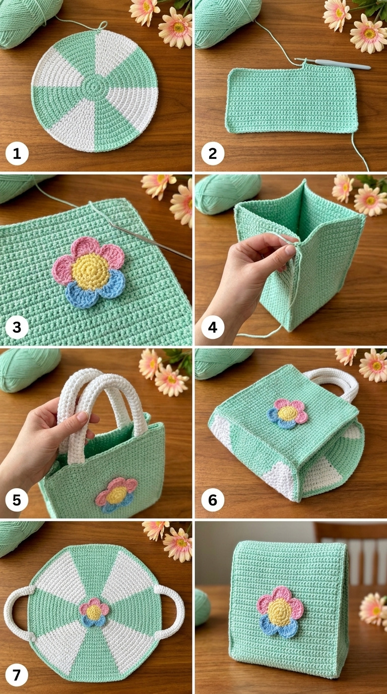 Crochet Lunch Bag That Unfolds Into a Placemat (The Lunch Unfold)