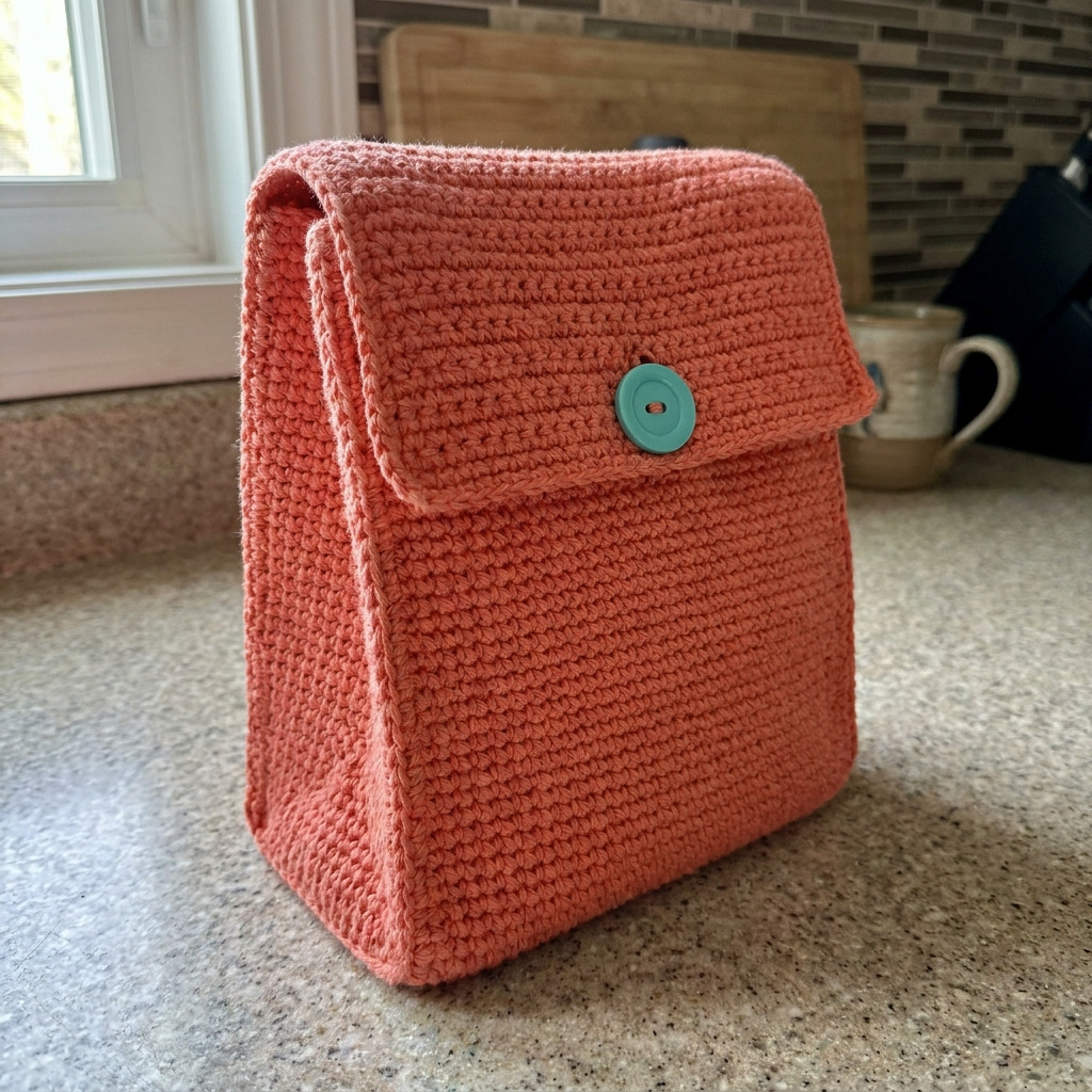 Crochet Lunch Bag That Unfolds Into a Placemat (The Lunch Unfold)
